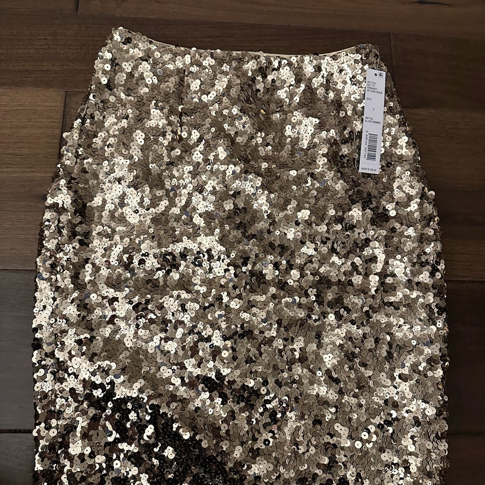Antonio Melanie Gold Sequin Kasia Pencil Skirt in “All that Shimmers”